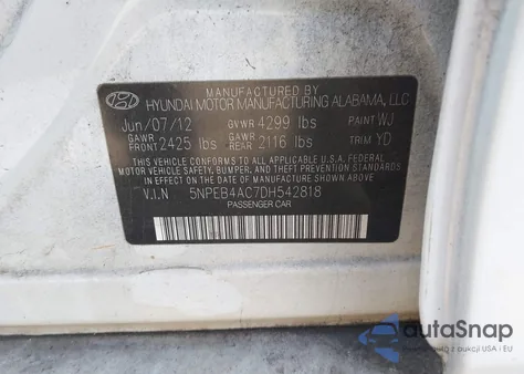 2013 Hyundai Sonata Gls from USA, damaged, VIN 5NPEB4AC7DH542818